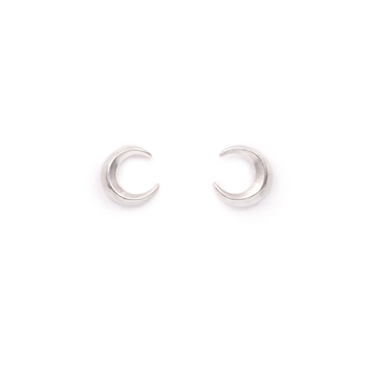 Crescent Moon Studs
