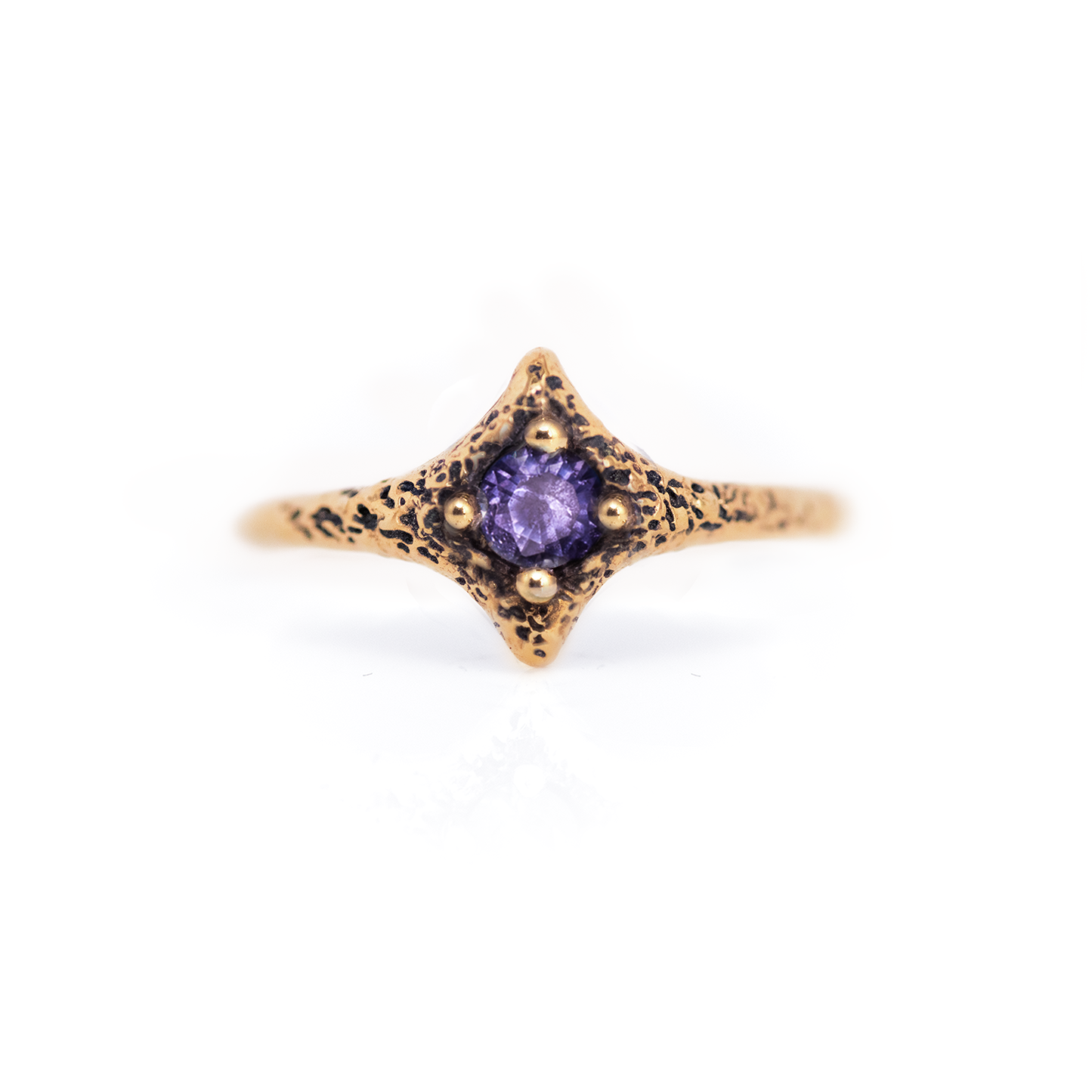 10K Gold Amethyst Pixie Ring