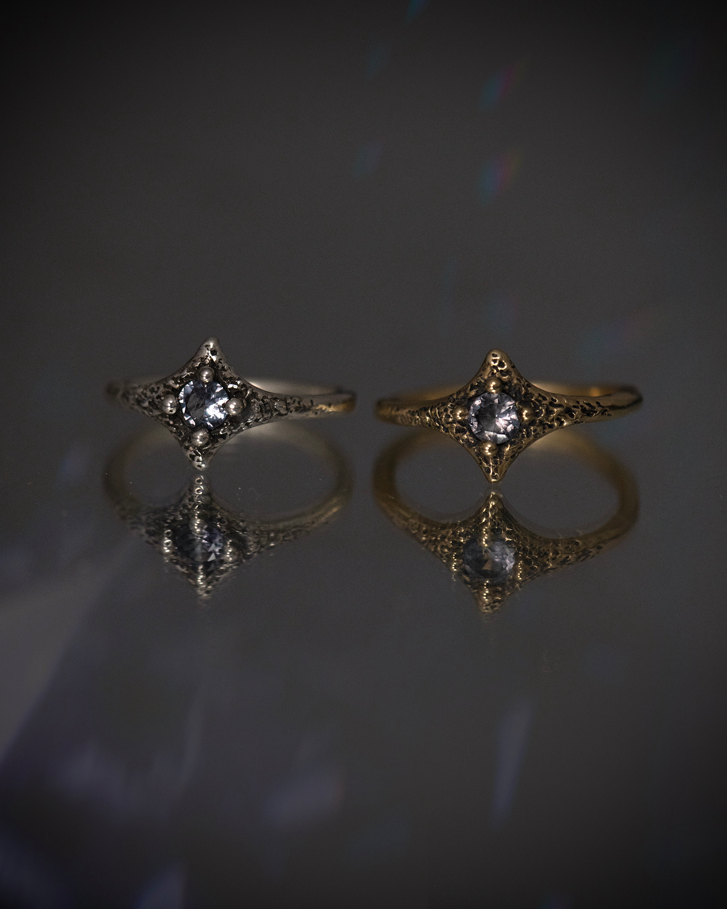 10K Gold Garnet Pixie Ring
