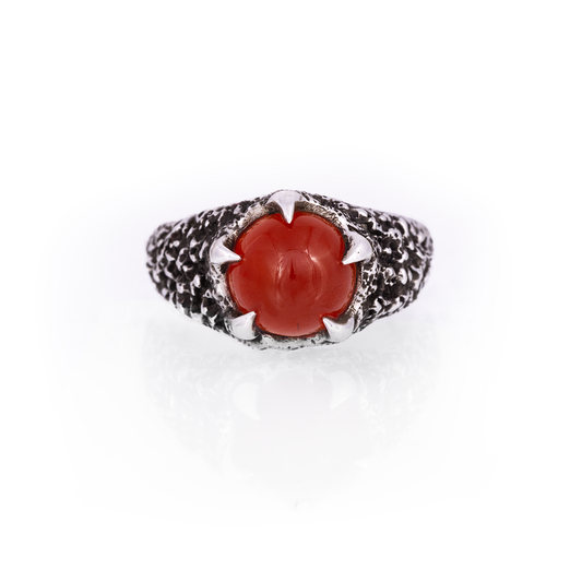 Size 9 Carnelian Pentaclaw Ring