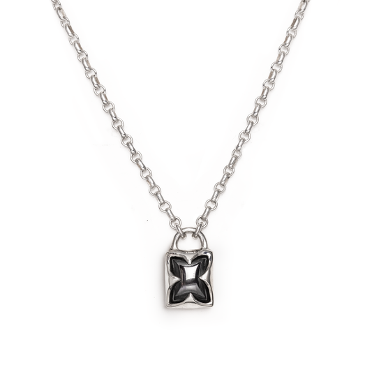 Hematite Medieval Padlock Necklace