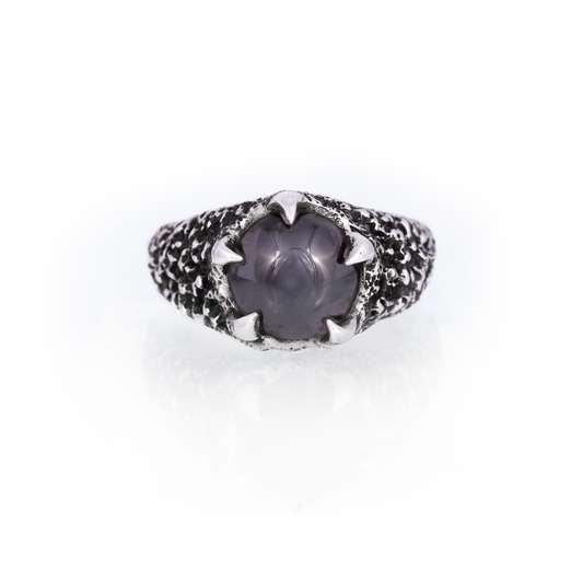 Hematite Pentaclaw Ring