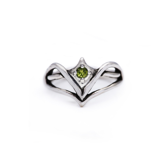 Peridot Elven Ring