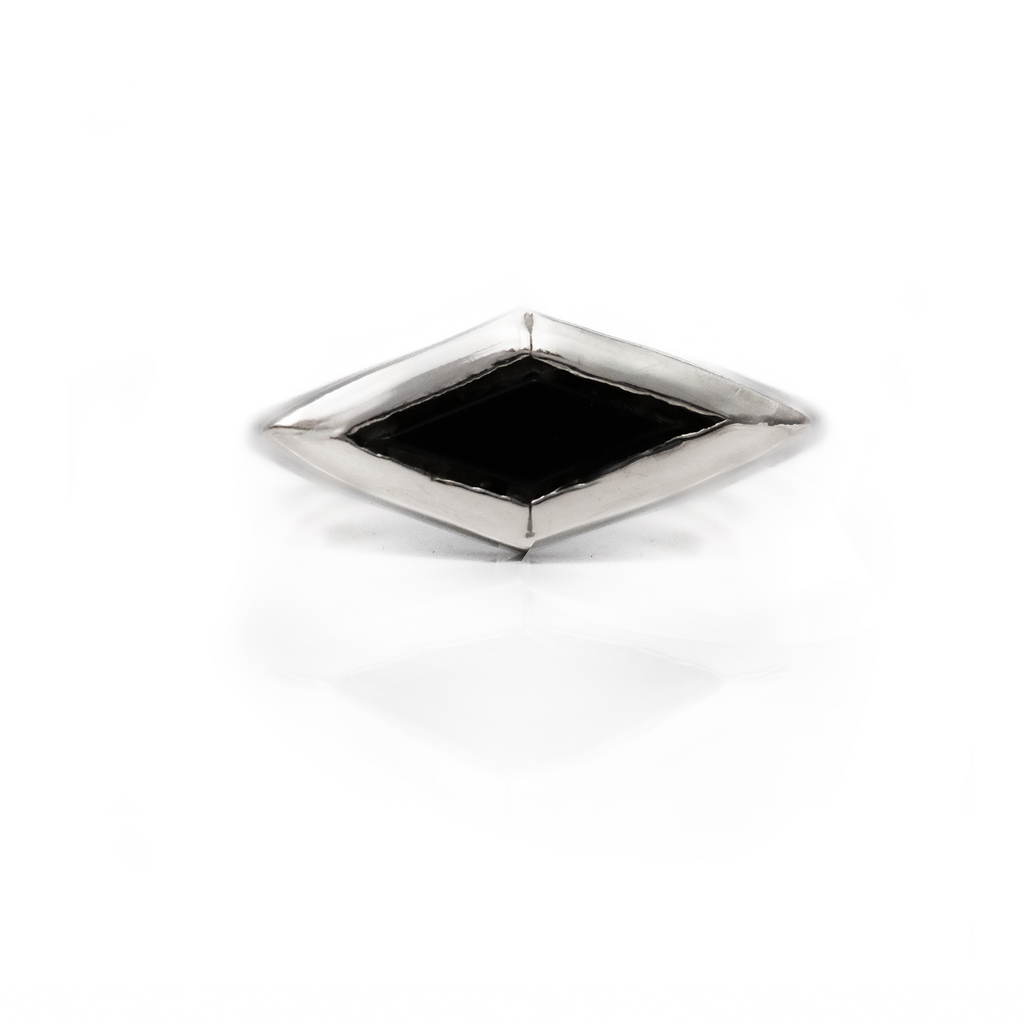 Onyx Spike Signet Ring