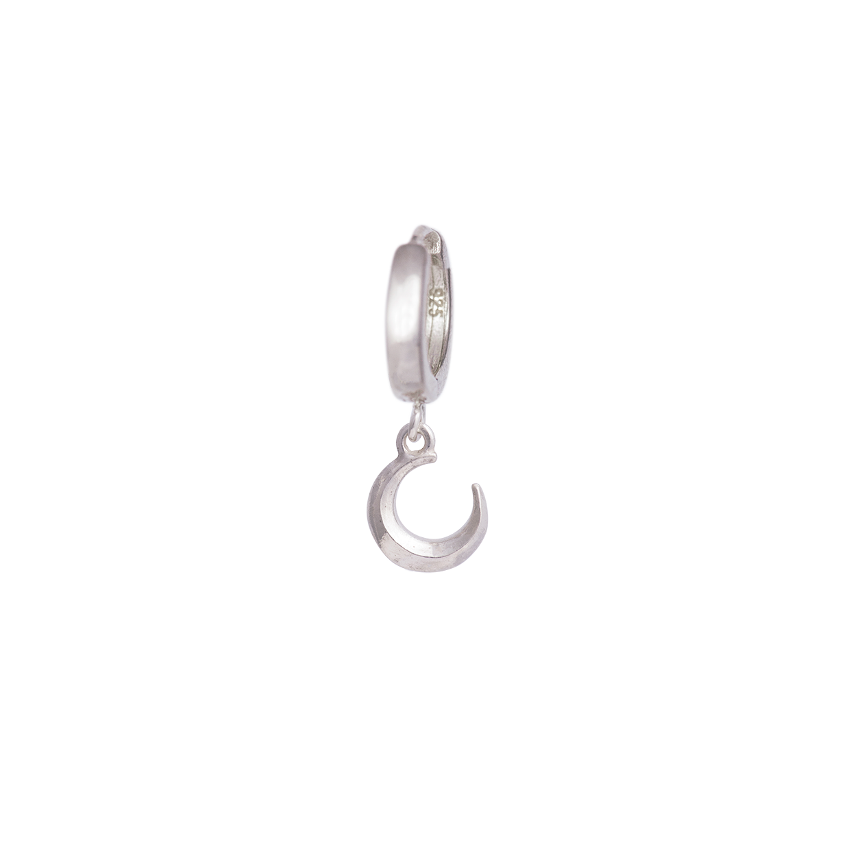 Crescent Moon Hoop Earring