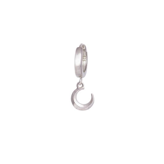 Crescent Moon Hoop Earring