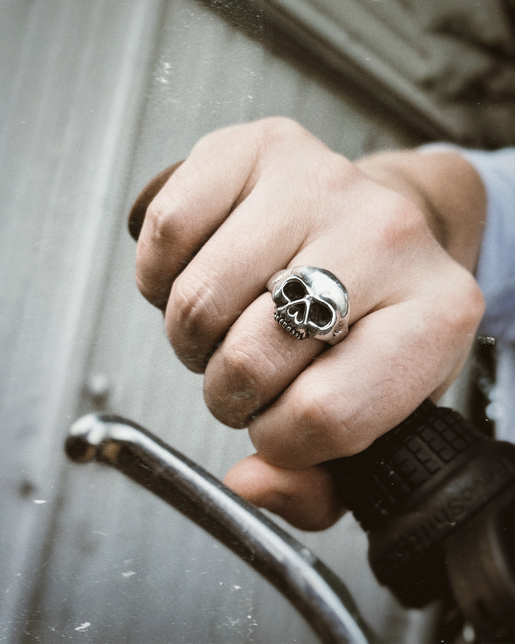 Garnet Hellion Skull Ring