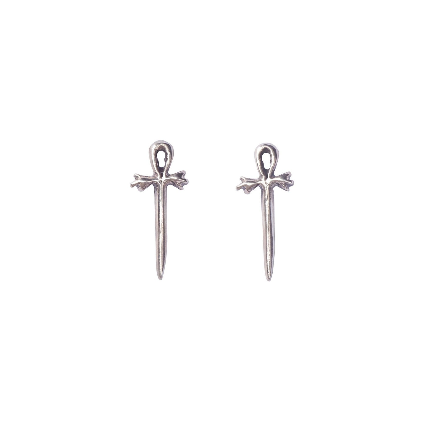 Little Ankh Dagger Stud Earrings