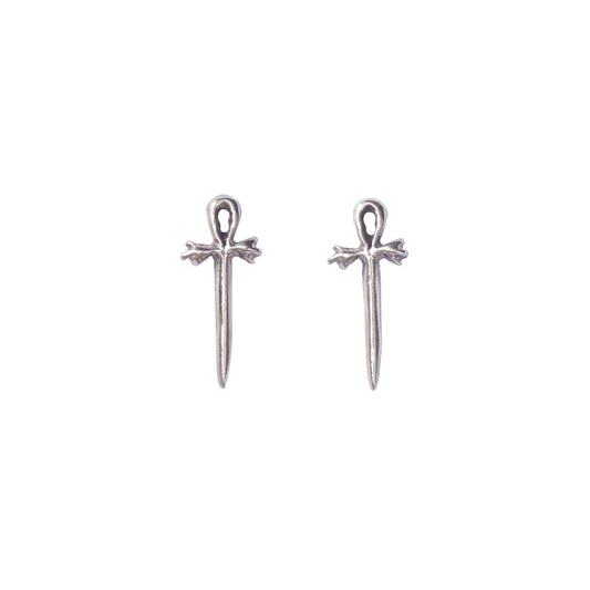 Little Ankh Dagger Stud Earrings