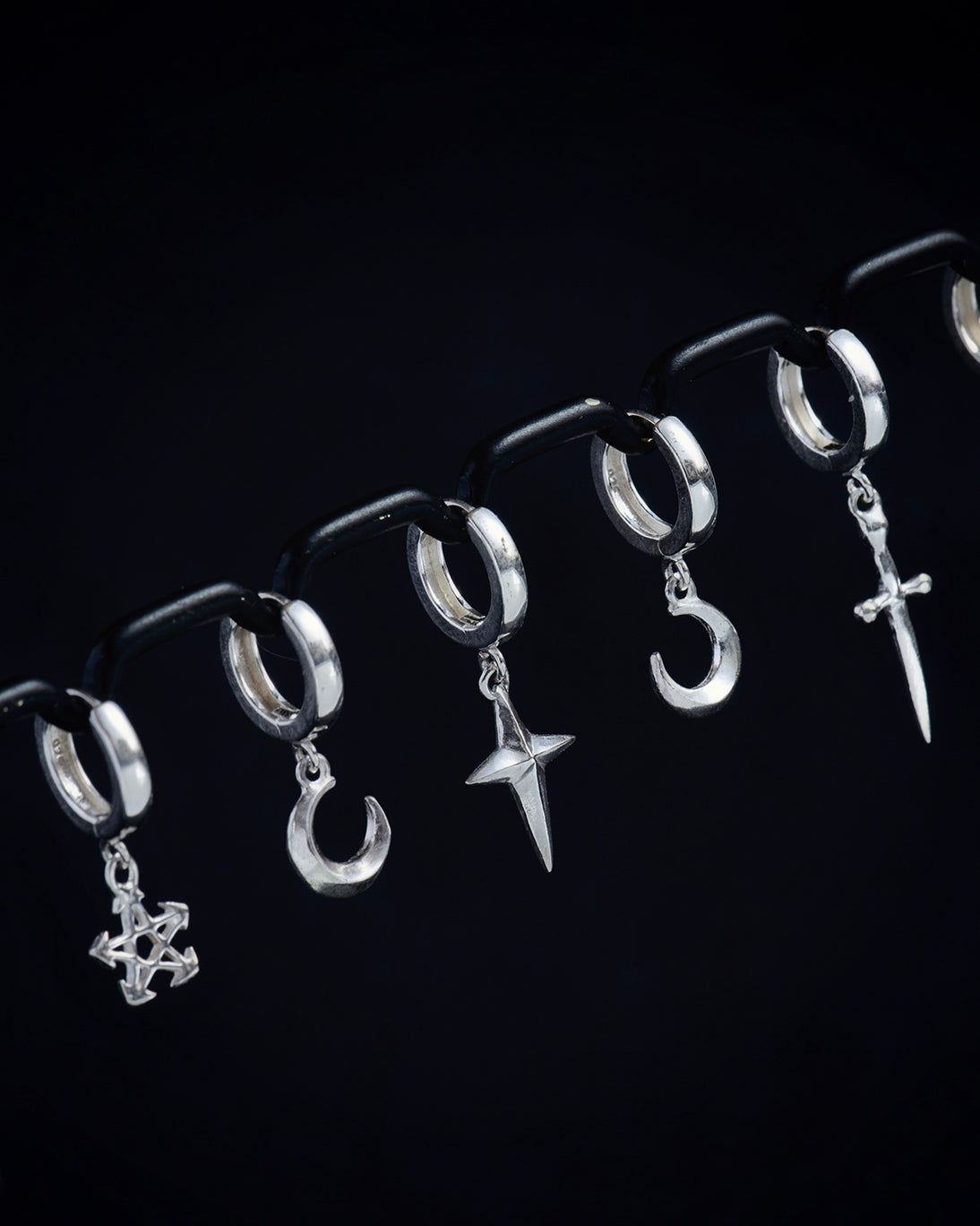Tiny Dagger Hoop Earring