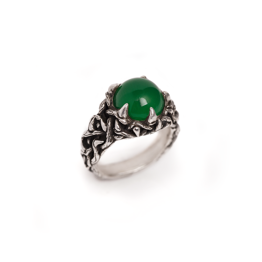 Green Onyx Baby Thorn Ring