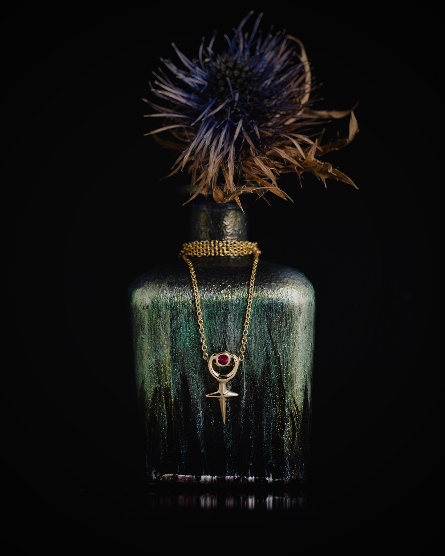 Ruby 10K Little Lilith Necklace