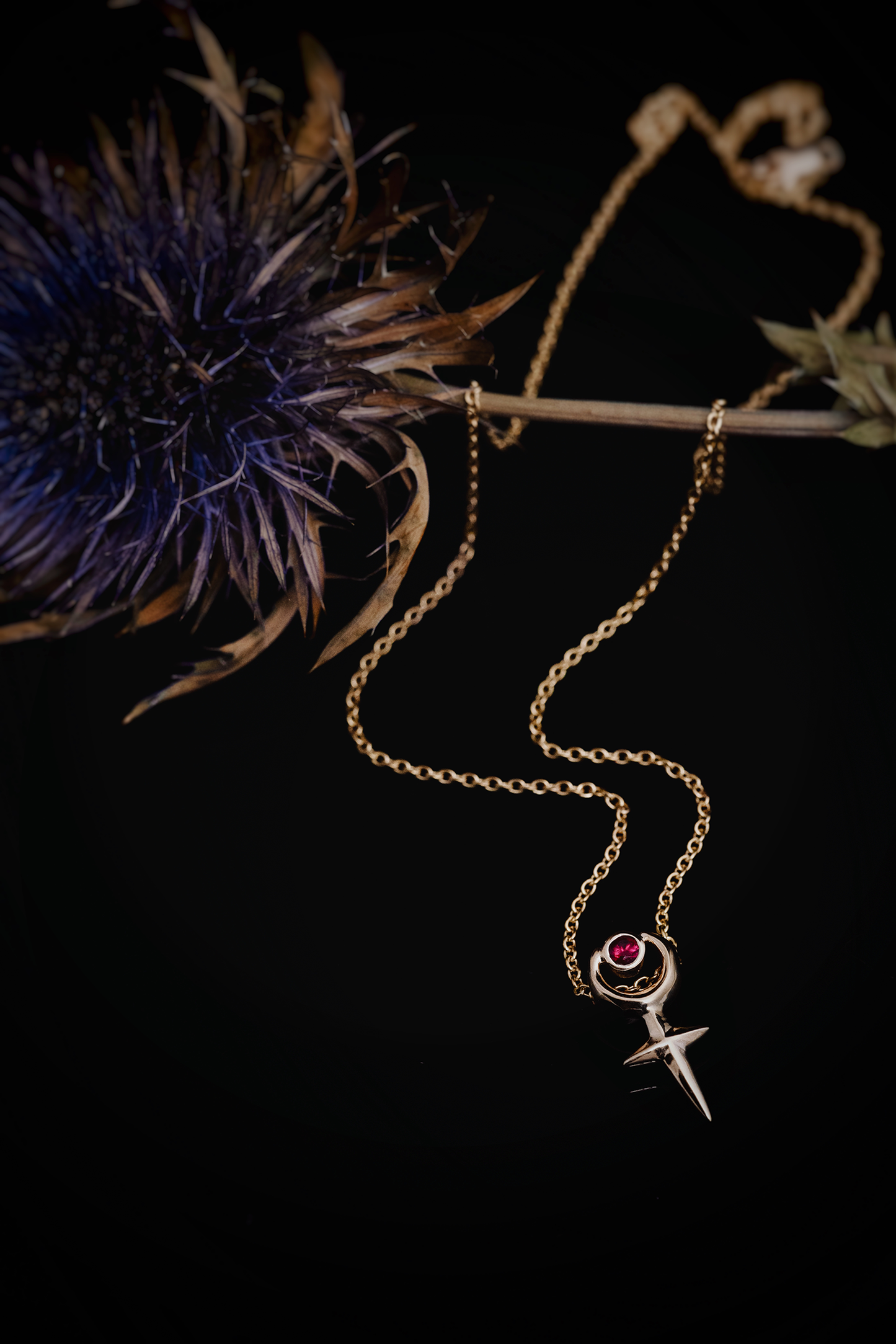 Ruby 10K Little Lilith Necklace