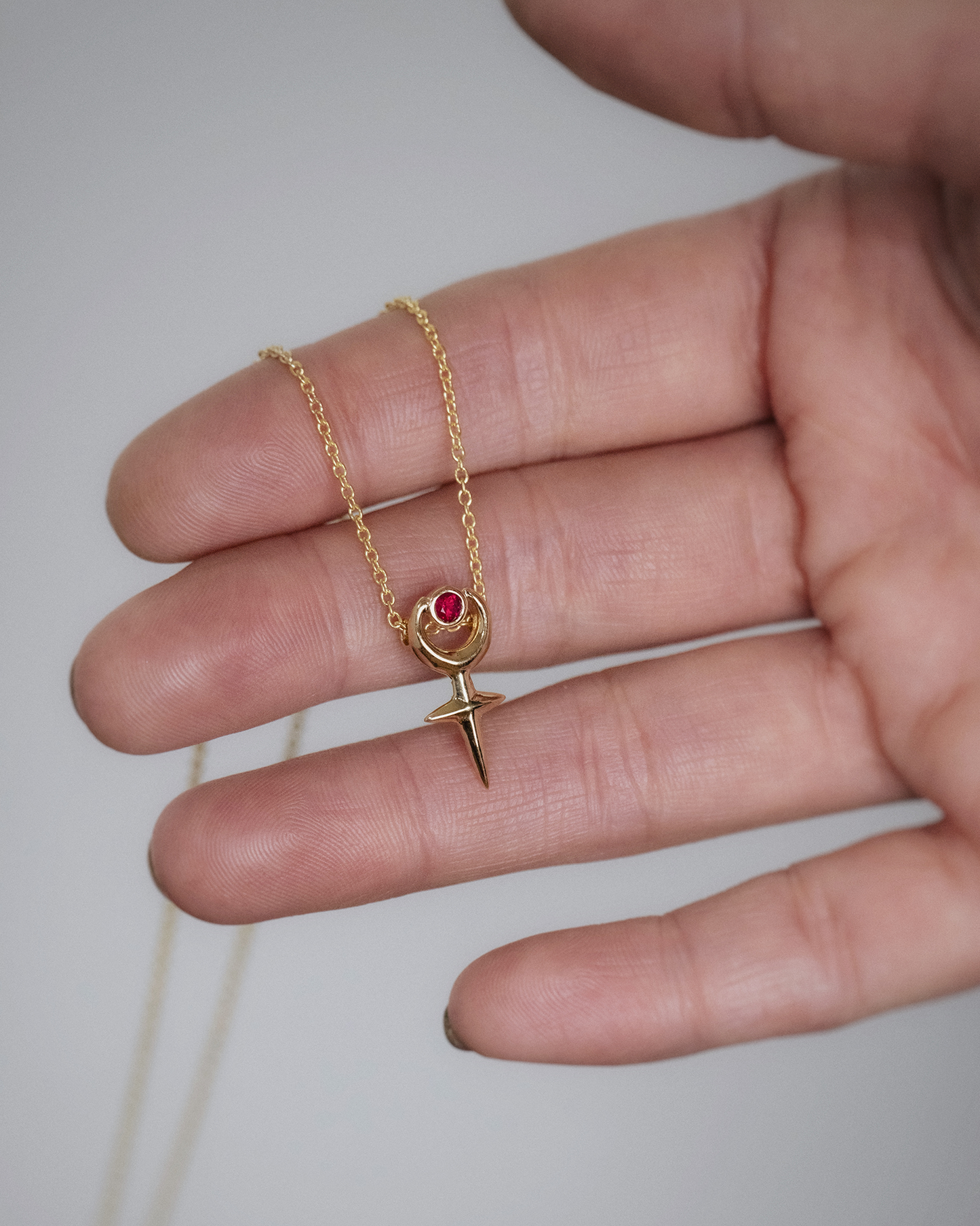 Ruby 10K Little Lilith Necklace