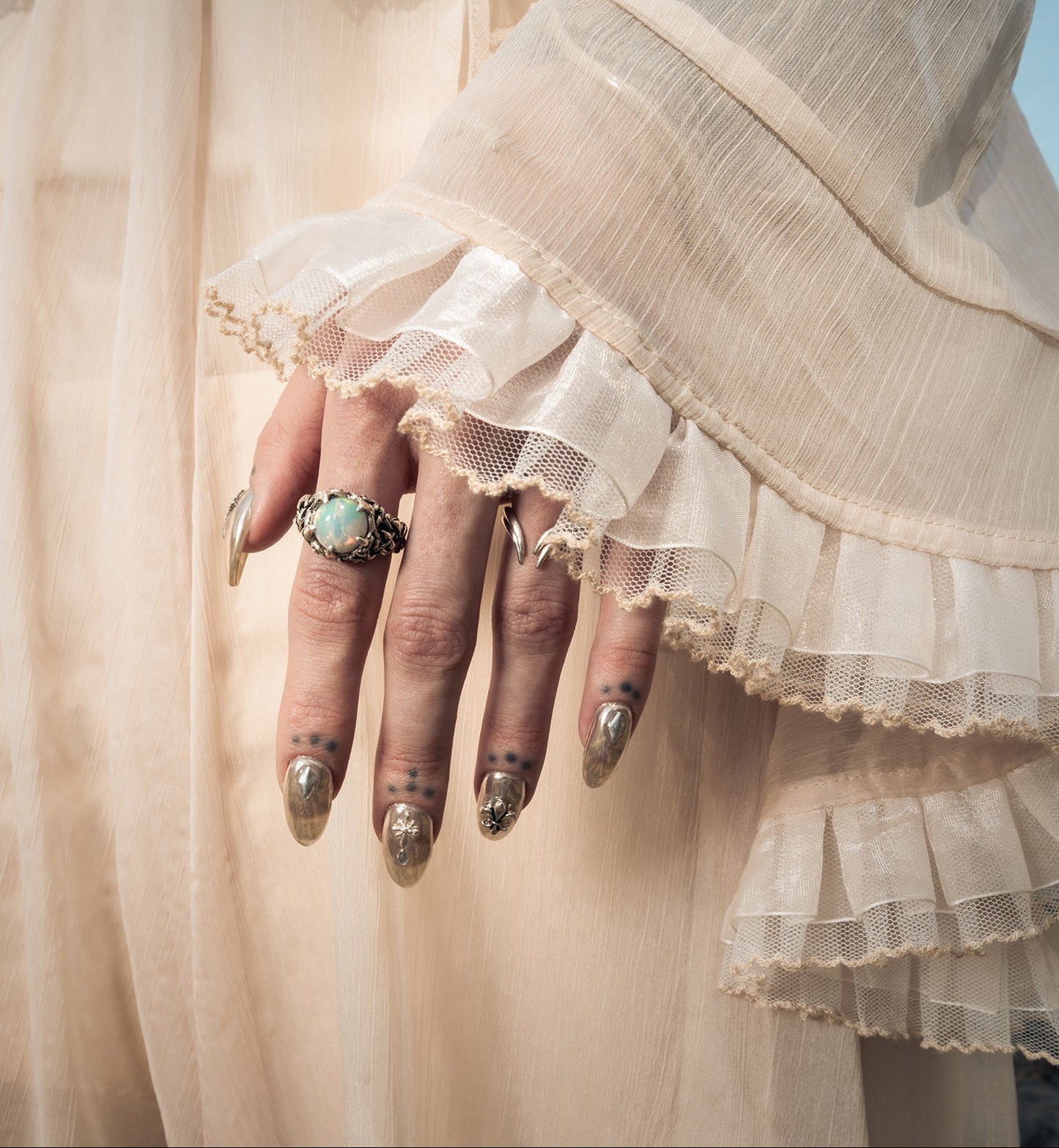 Ethereal Opal Baby Thorn Ring
