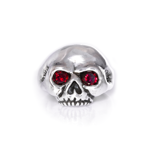 Garnet Hellion Skull Ring