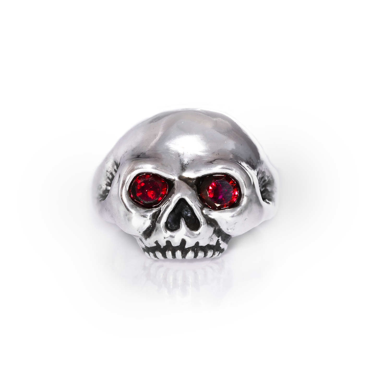 Garnet Hellion Skull Ring