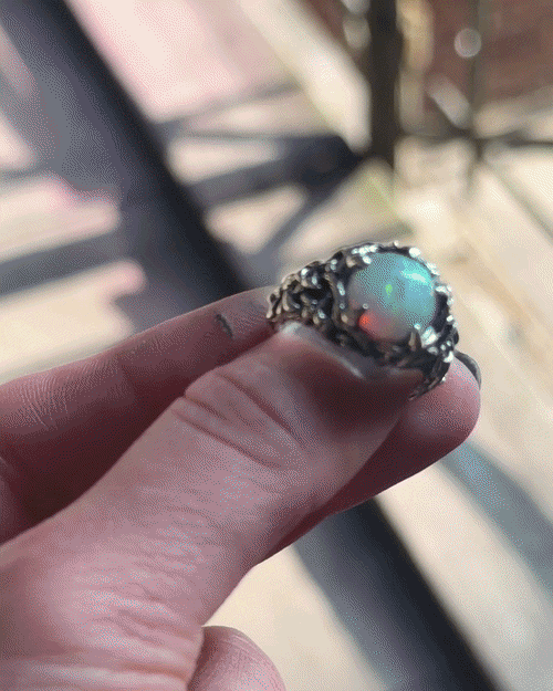 Ethereal Opal Baby Thorn Ring