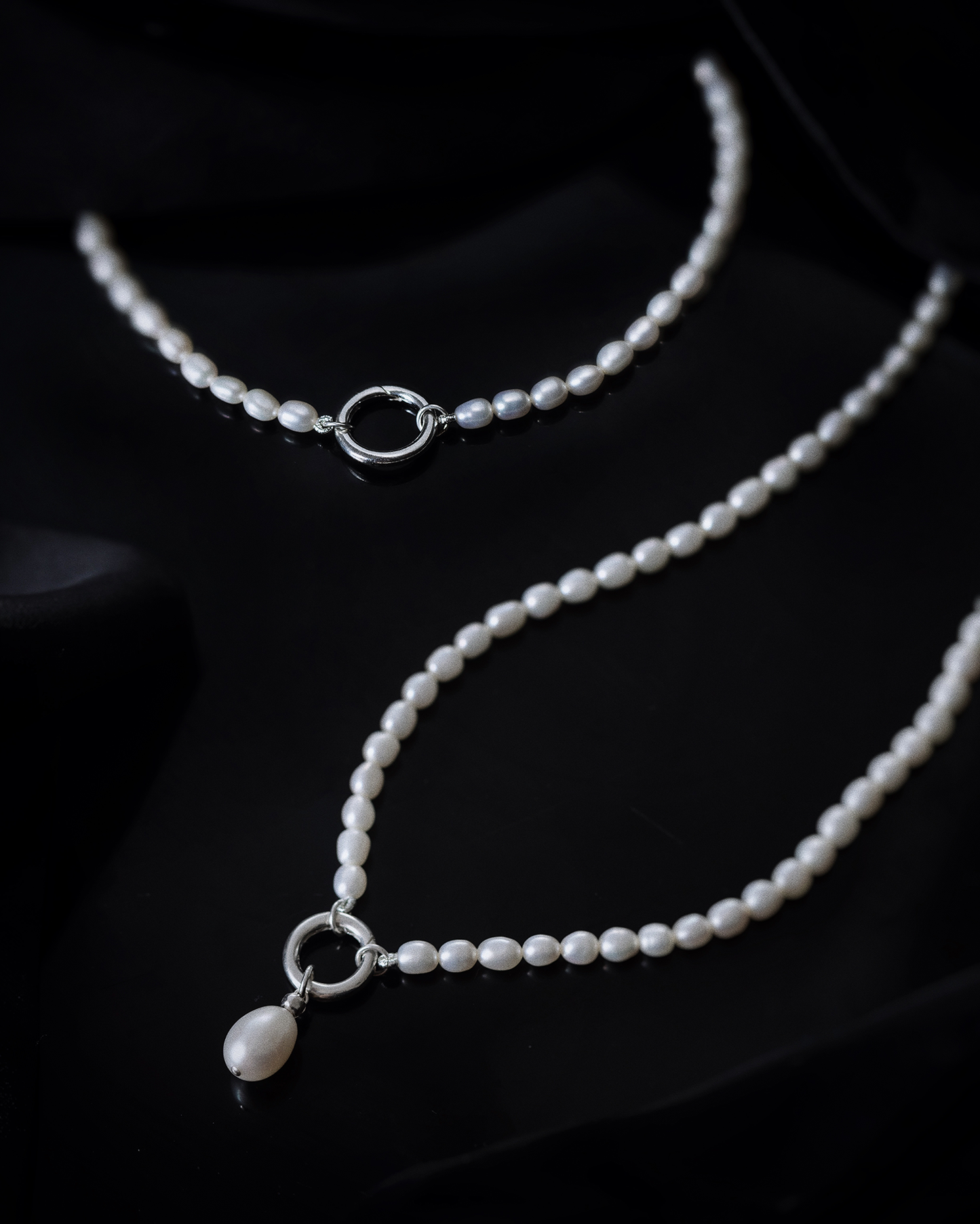 Coquette Keeper O-Ring Pearl Necklace