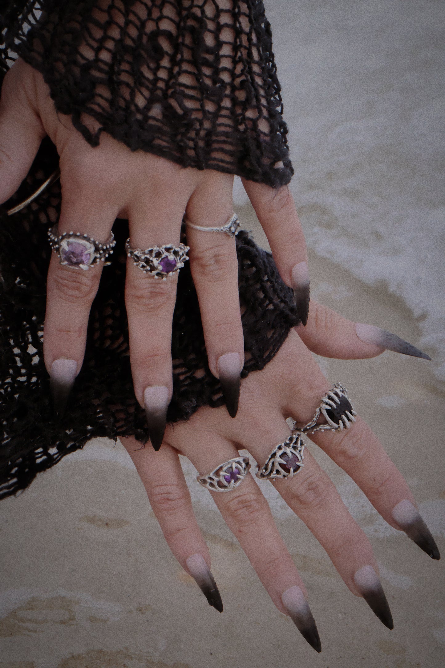 OOAK Sea Lace Ring Size 7.5