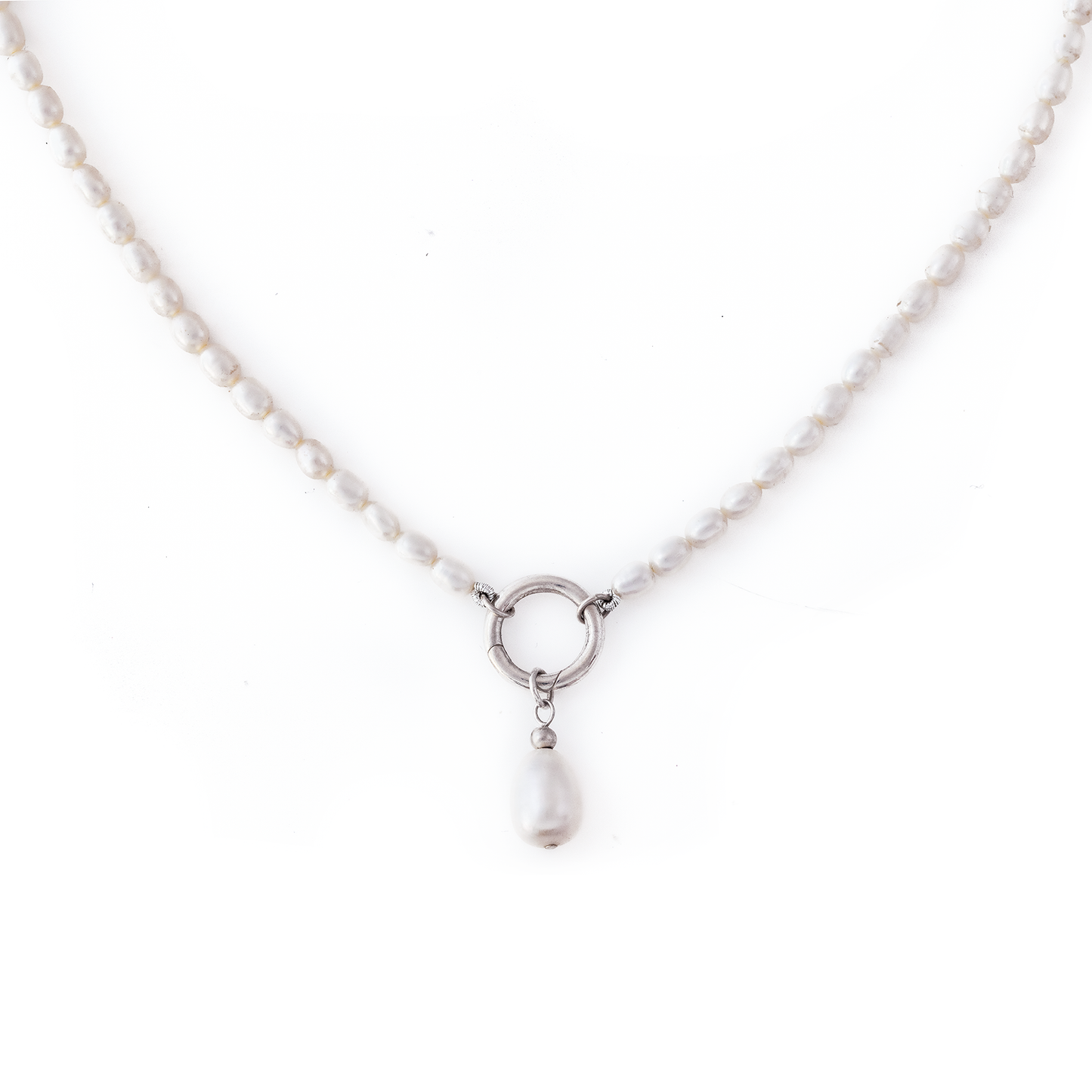 Coquette Keeper O-Ring Pearl Necklace