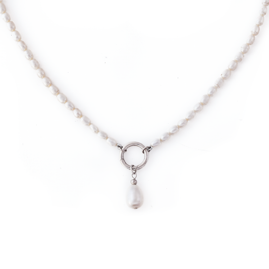 Coquette Keeper O-Ring Pearl Necklace