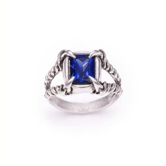 Lab Sapphire Harpy Ring