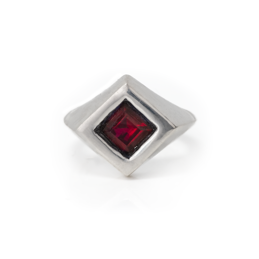 Ruby Shield Signet Ring