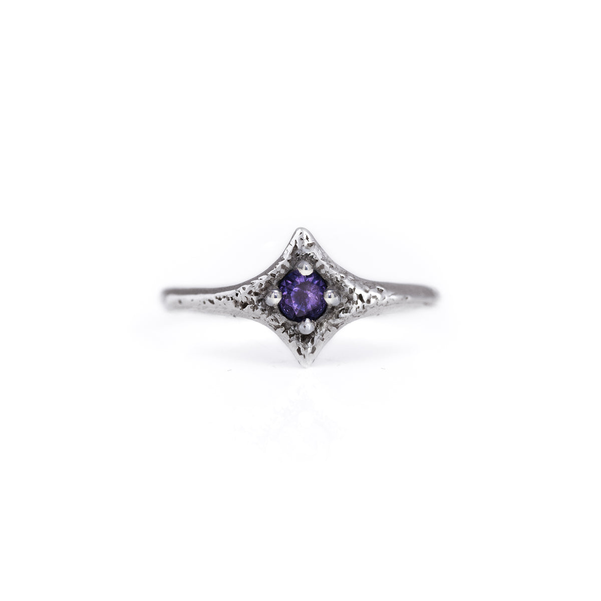 Silver Amethyst Pixie Ring