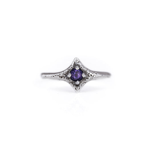 Silver Amethyst Pixie Ring