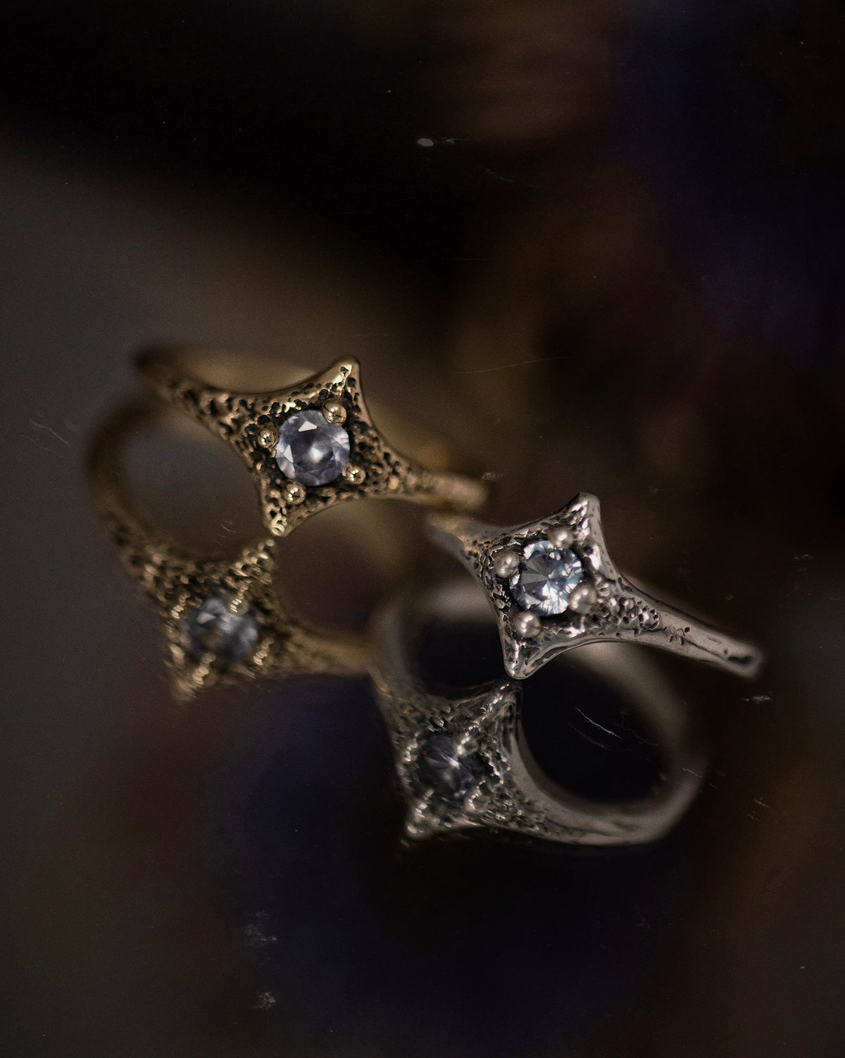 Silver Garnet Pixie Ring